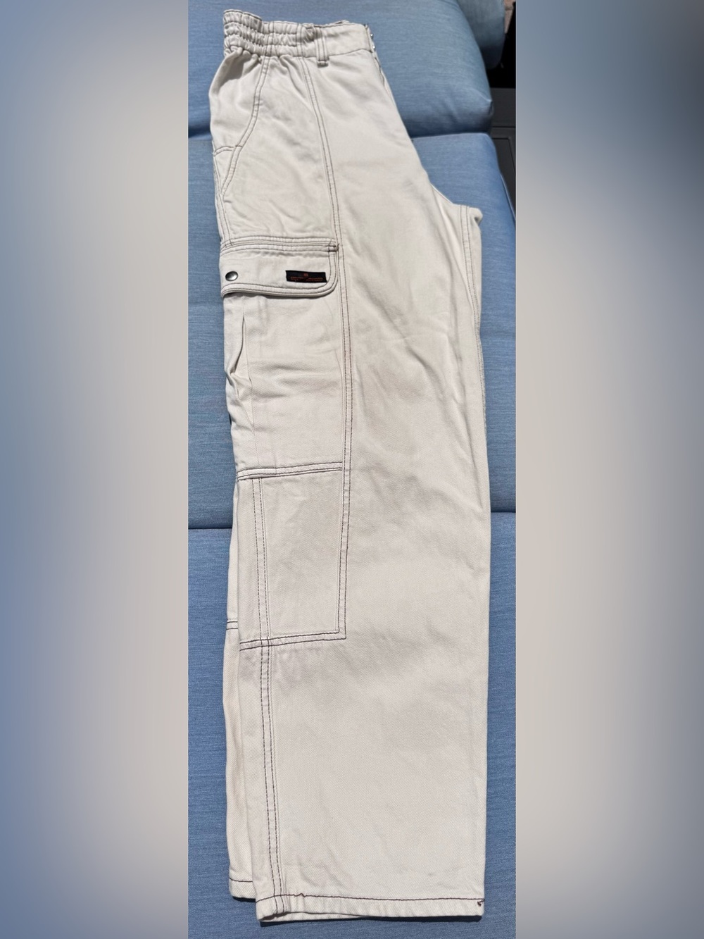 BDG Women’s Light Beige Cargo Pants with Elastic Waist